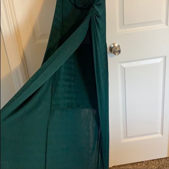 NWT JLUXLABEL Teal Natasha High Slit Dress - Picture 6 of 7